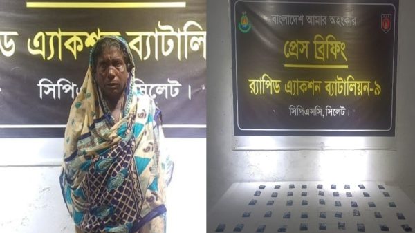 চারখাই বাজার থেকে ৯১১৮ পিস ইয়াবাসহ মহিলা গ্রেফতার