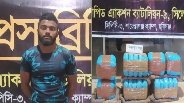 মাধবপুরে ৫০ কেজি গাঁজাসহ আটক ১